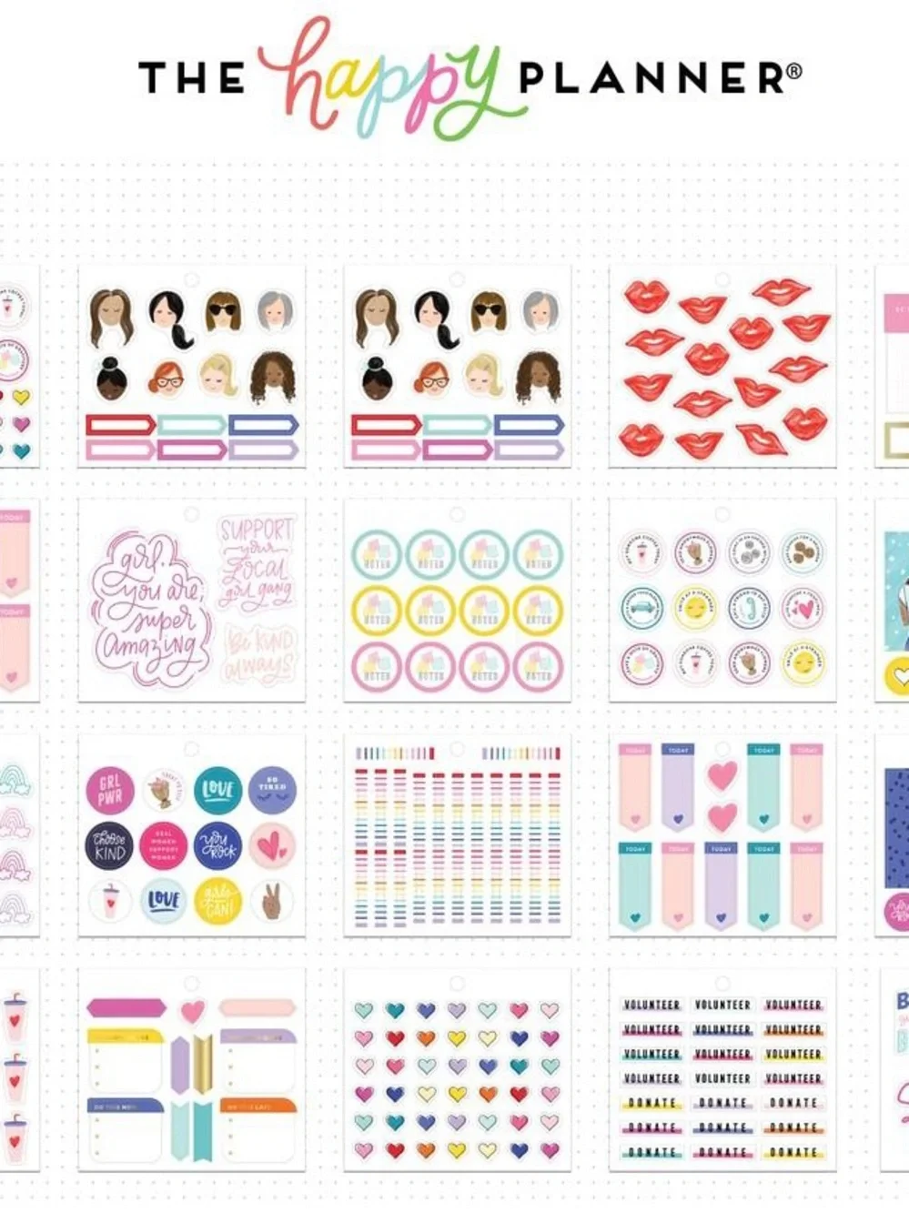 Happy Planner Girl The Encourager 359-Piece Sticker & Sticky Note Accessory Pack